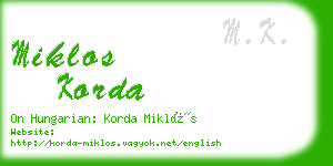 miklos korda business card